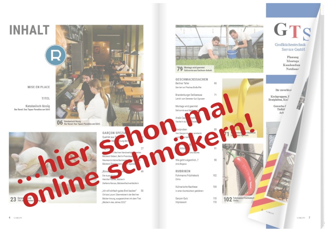 Magazin GARCON Nr. 62 - hier schmökern!